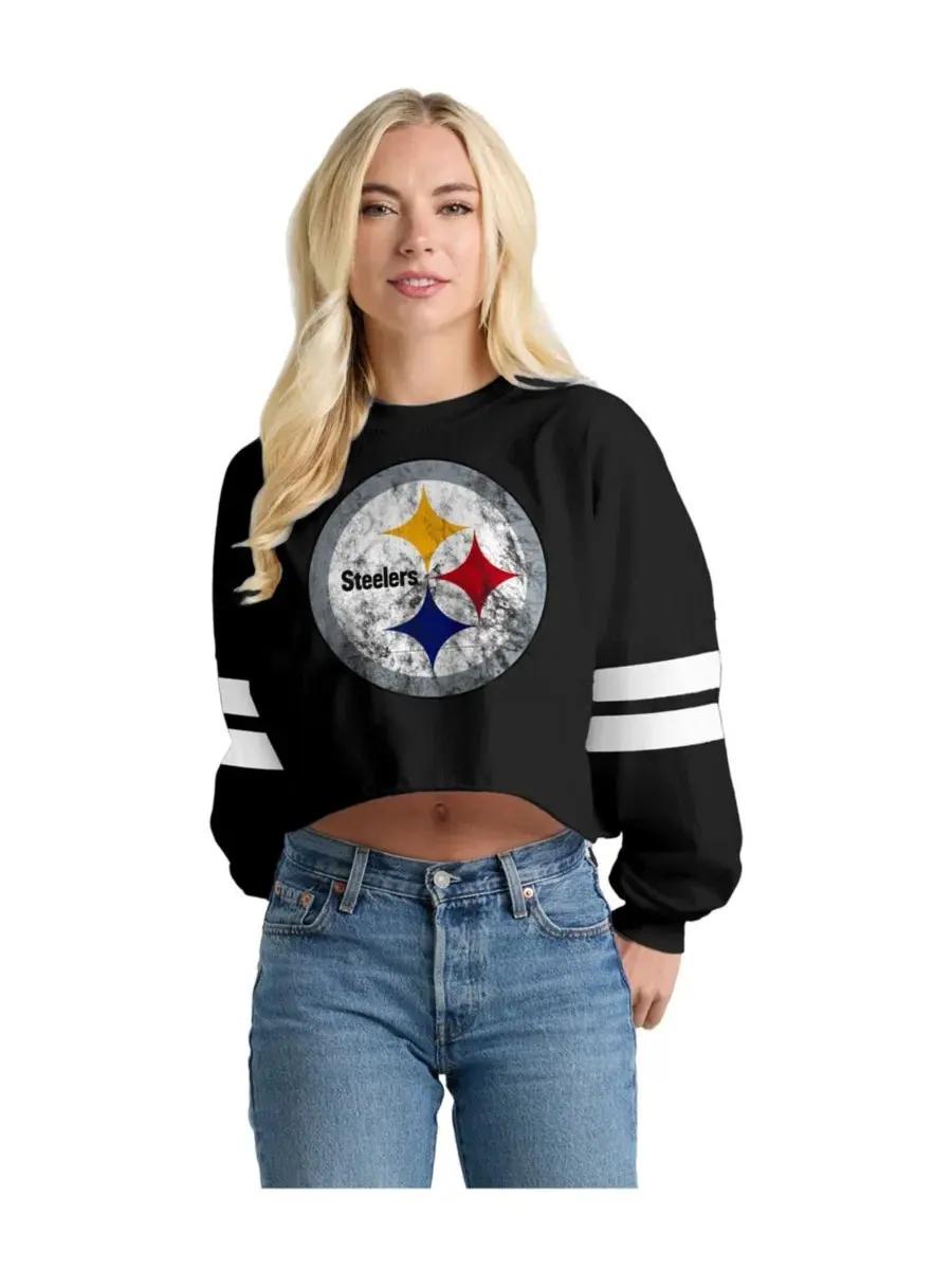 Футболка с длинным рукавом оверсайз с принтом Pittsburgh Steelers Spirit Jersey