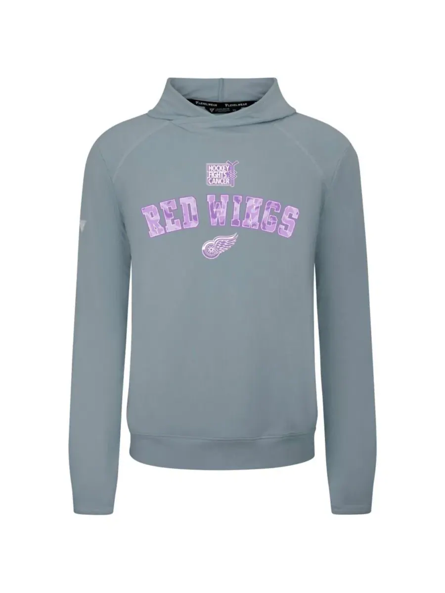 Худи с принтом Detroit Red Wings Hockey Fights Cancer Mandate LevelWear