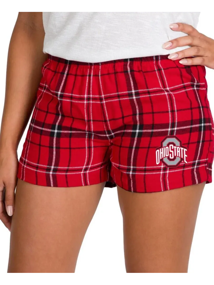 Фланелевые шорты с принтом Ohio State Buckeyes Concepts Sport