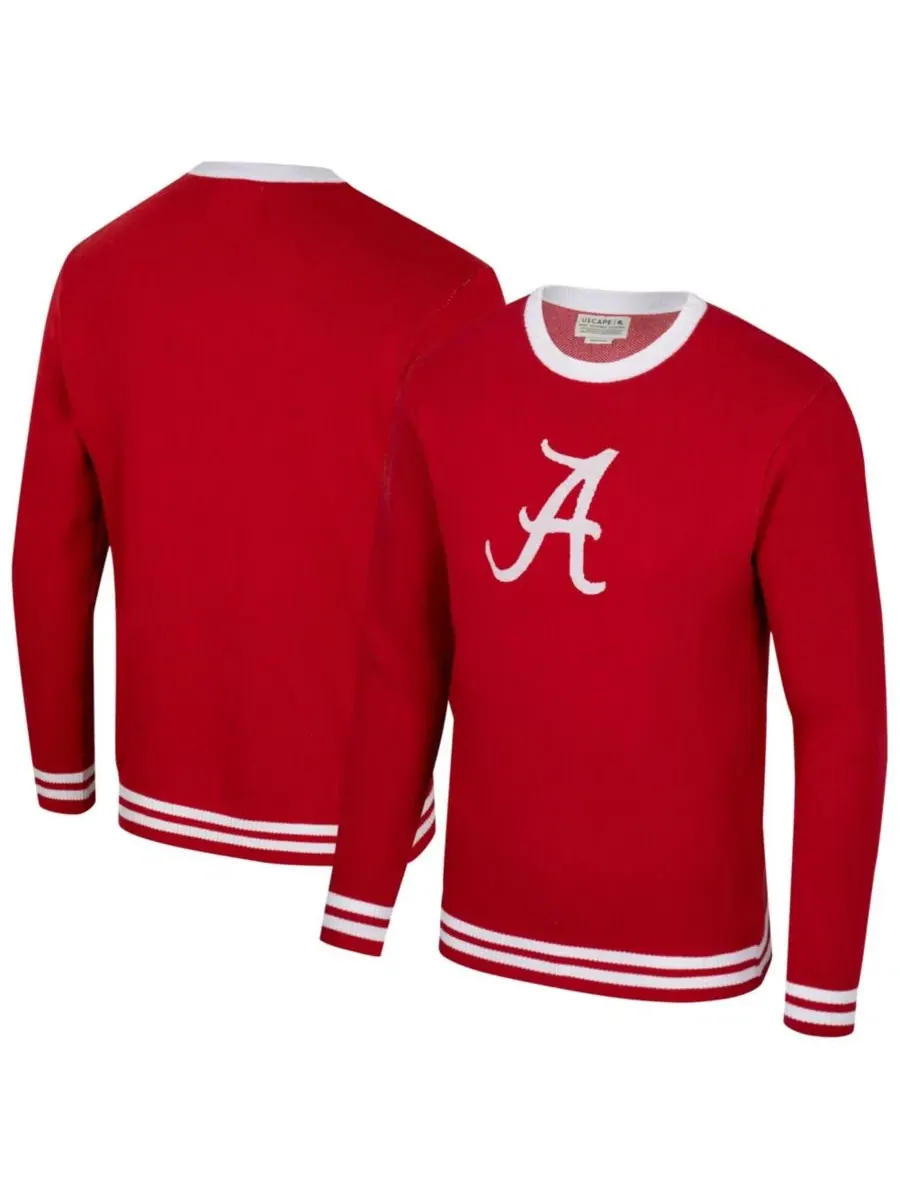 Пуловер с вязаным рисунком команды Alabama Crimson Tide Renew Knit Vintage Uscape Apparel