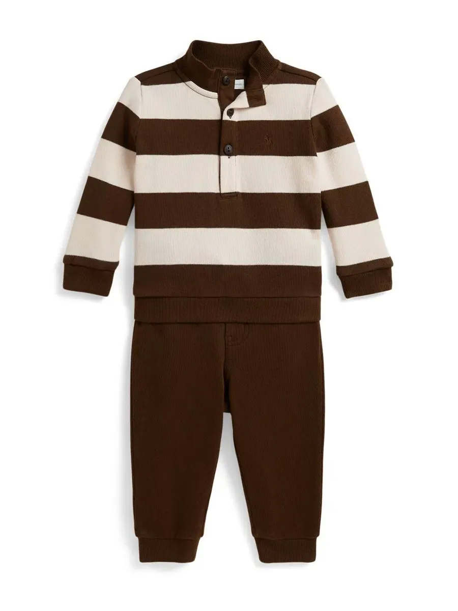 Комплект из пуловера и брюк с полоской Estate-Rib, модель Chocolate Mouse Polo Ralph Lauren