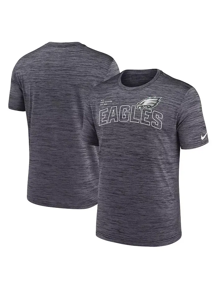 Мужская черная футболка Philadelphia Eagles Velocity Arch Performance Nike