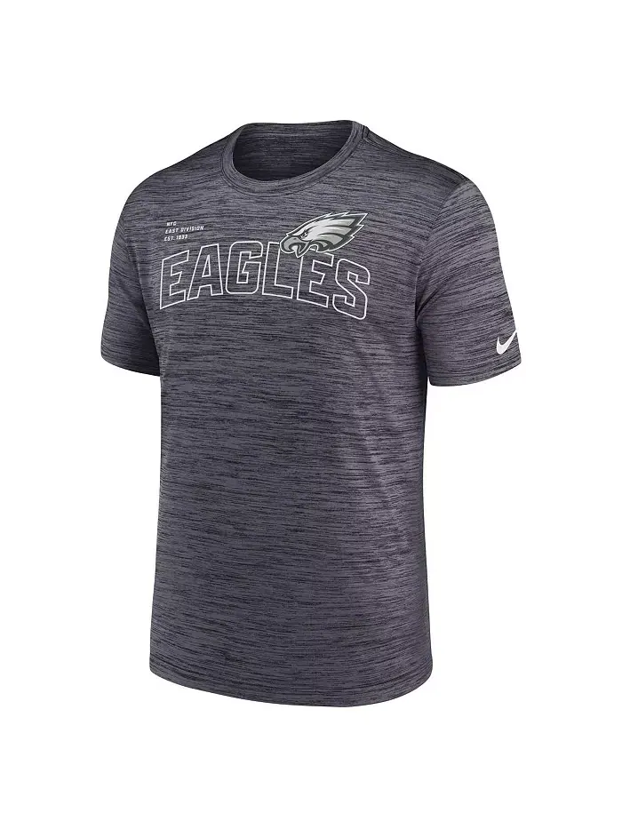 Мужская черная футболка Philadelphia Eagles Velocity Arch Performance Nike — изображение 3 из 3