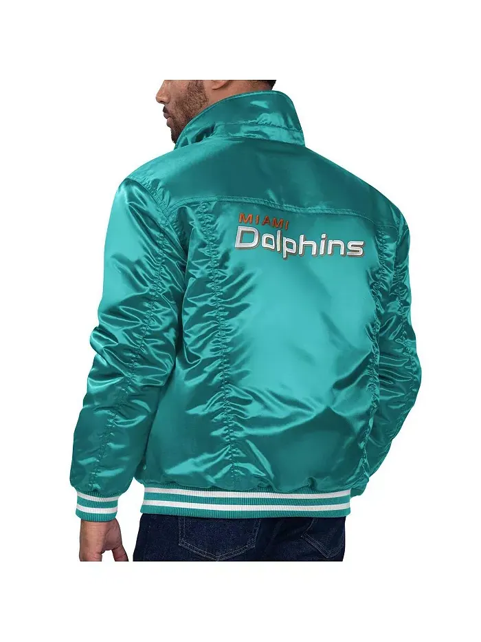 Levi’s x Starter Мужская куртка Aqua Miami Dolphins Silver Tab Trucker на молнии Levi's — изображение 3 из 4