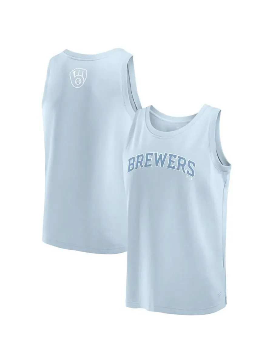 Fanatics Мужская светло-голубая майка Milwaukee Brewers Elements