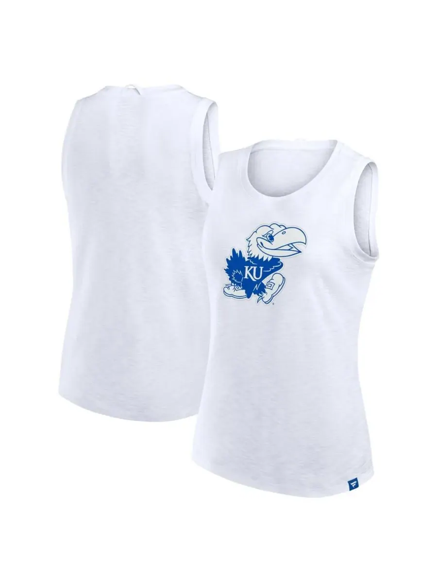 Fanatics Женская белая майка Kansas Jayhawks Activate Slub Tank Top
