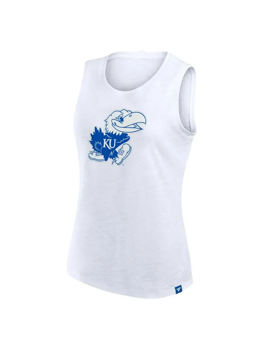 Fanatics Женская белая майка Kansas Jayhawks Activate Slub Tank Top — изображение 2 из 3, белый