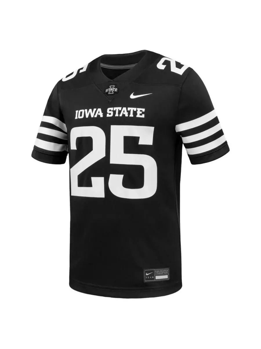 Nike Мужская черная реплика игровой майки Iowa State Cyclones "Untouchable" — изображение 3 из 3, черный