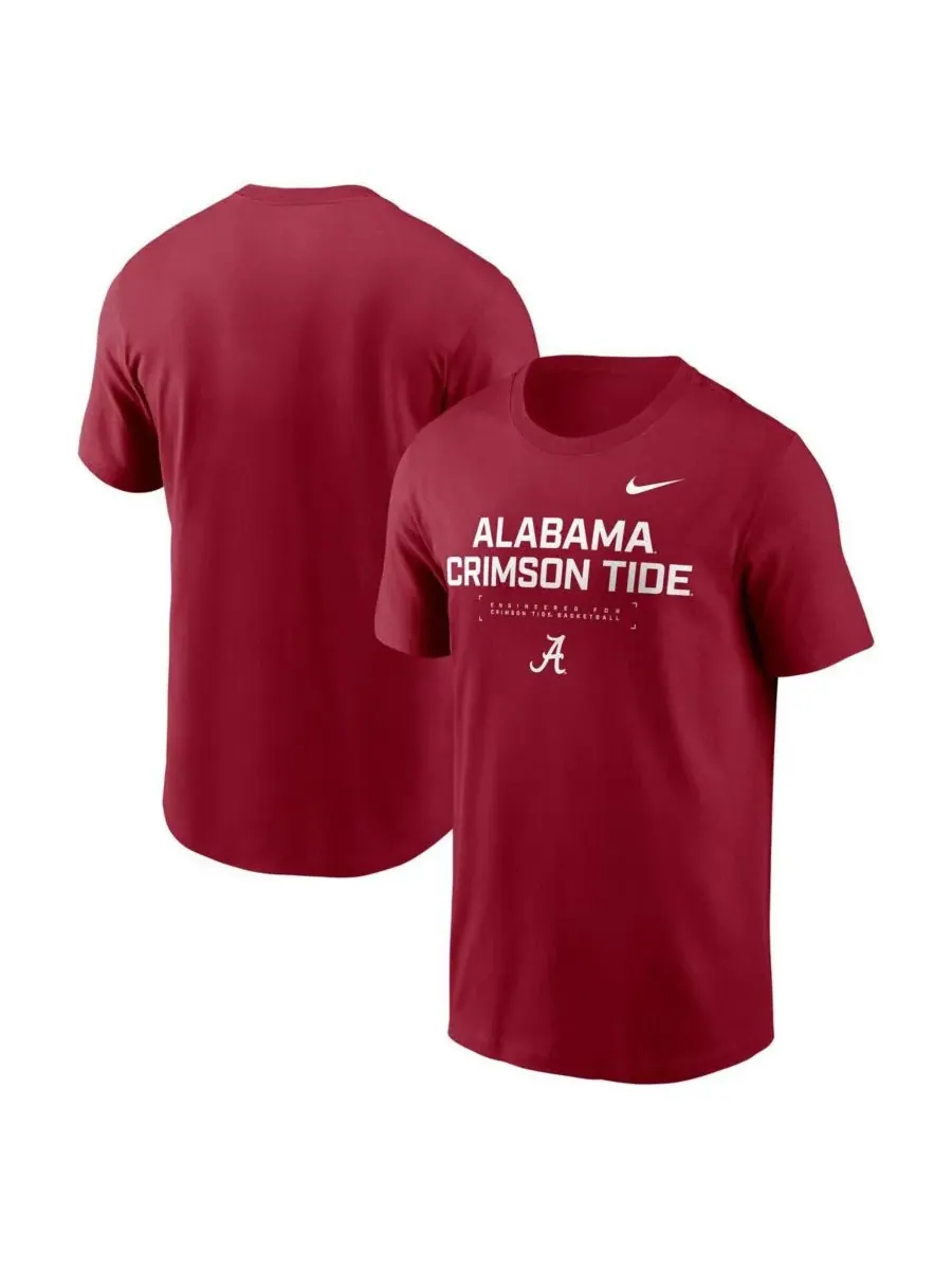 Nike Мужская футболка Crimson Alabama Crimson Tide 2025 Courtside Basketball Performance