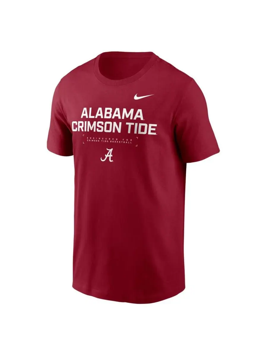 Nike Мужская футболка Crimson Alabama Crimson Tide 2025 Courtside Basketball Performance — изображение 2 из 3, красный