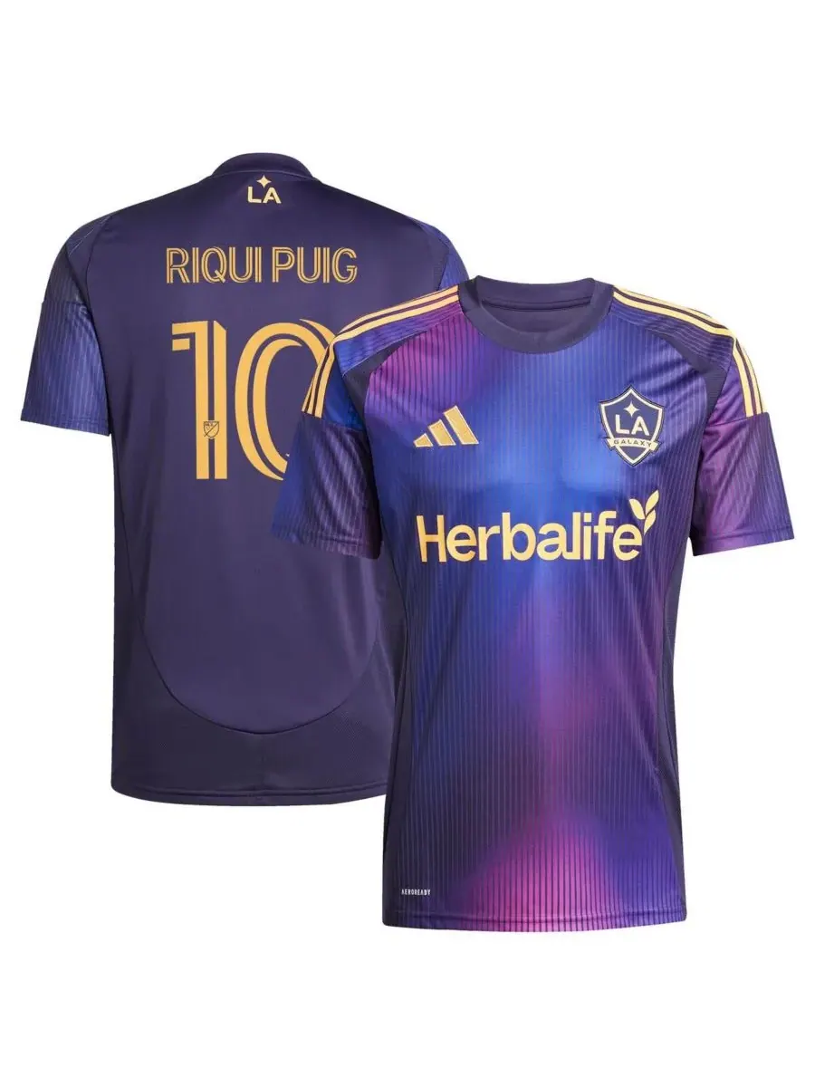 Adidas Мужская футболка Riqui Puig Navy LA Galaxy 2025 RIZON Replica Player