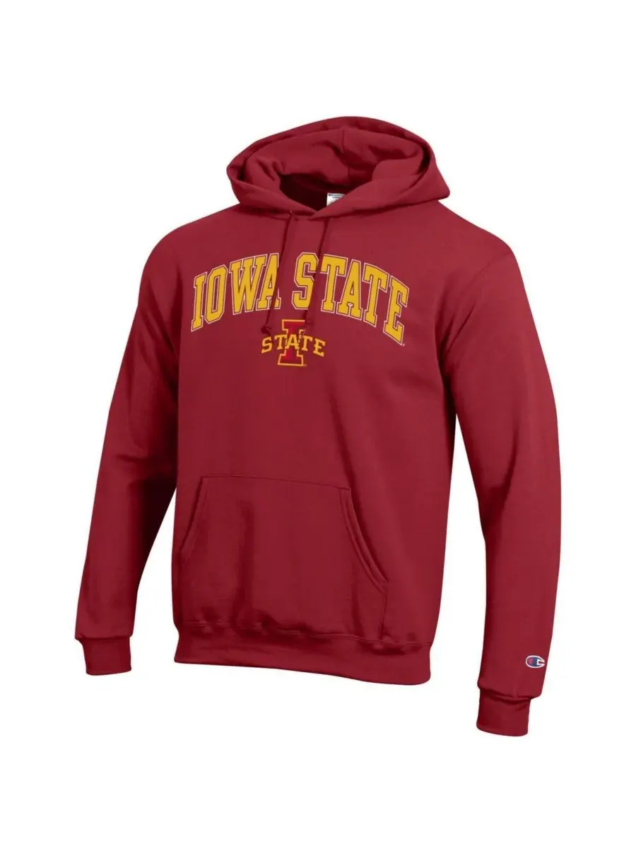 Мужская флисовая толстовка с капюшоном Cardinal Iowa State Cyclones с арочным логотипом Champion — изображение 2 из 3