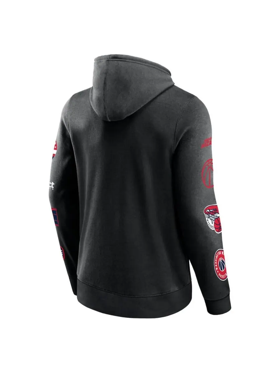 Мужская толстовка с капюшоном Washington Wizards Home Court Fanatics — изображение 3 из 3, черный