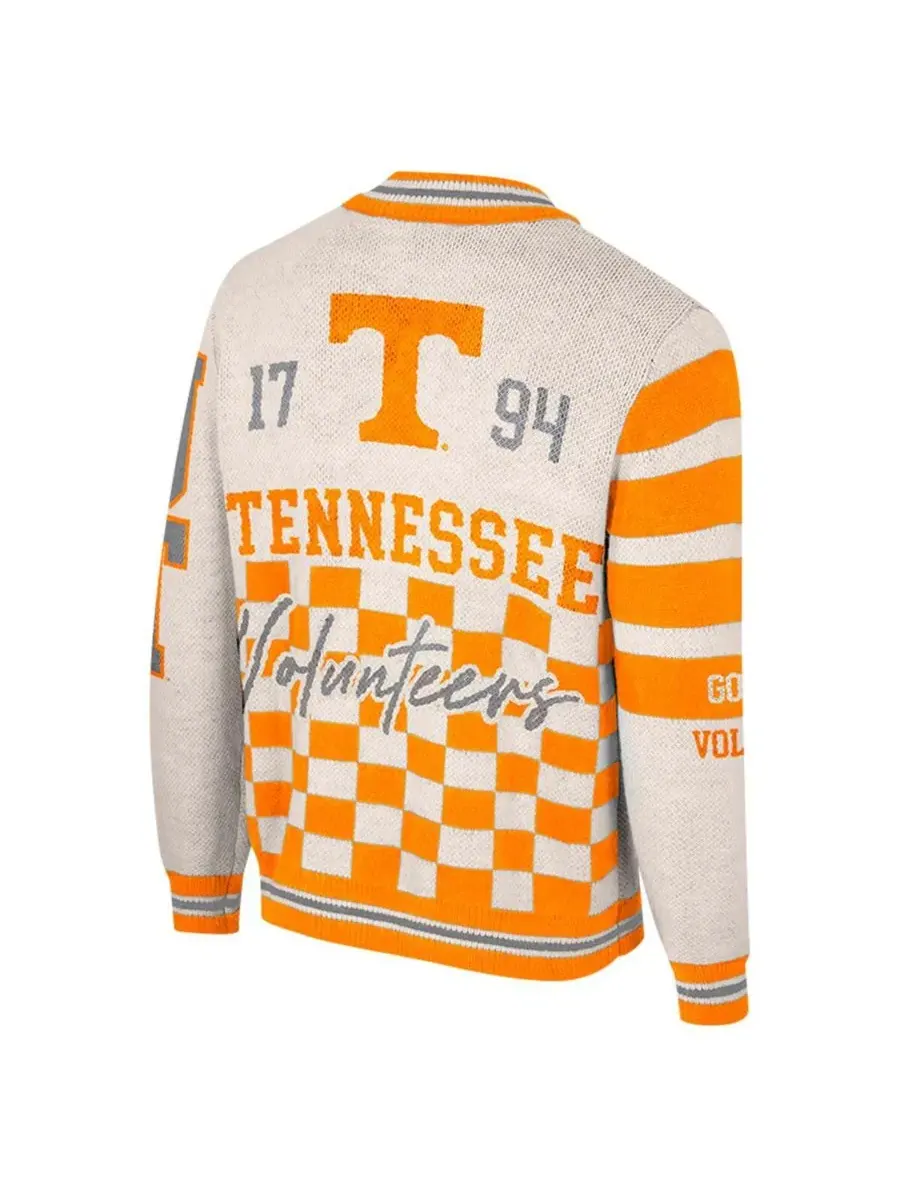 Colosseum Женский кремовый жаккардовый свитер на молнии с символикой команды Tennessee Volunteers — изображение 3 из 3