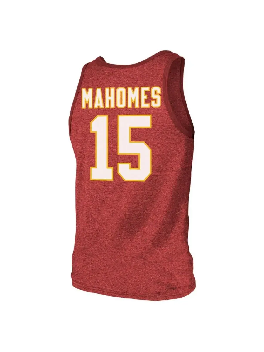 Majestic Мужская майка Threads с именем и номером игрока команды Kansas City Chiefs, красная, с — изображение 3 из 3, красный