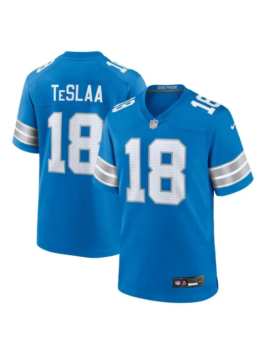 Nike Мужская синяя майка Isaac TeSlaa Detroit Lions Game Player