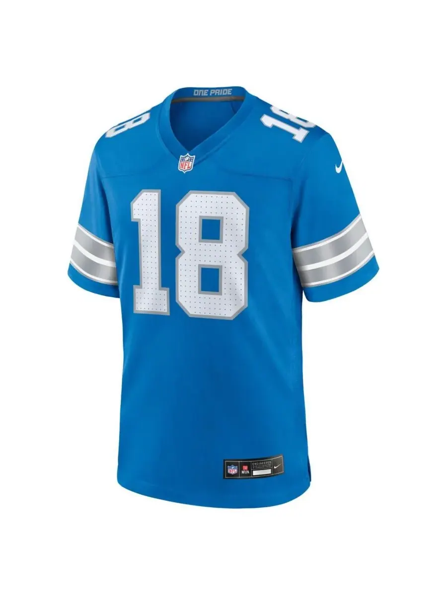 Nike Мужская синяя майка Isaac TeSlaa Detroit Lions Game Player — изображение 3 из 3, синий
