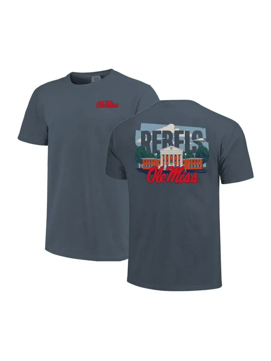 Image One Мужская и женская футболка Navy Ole Miss Rebels Hyper Local Lyceum