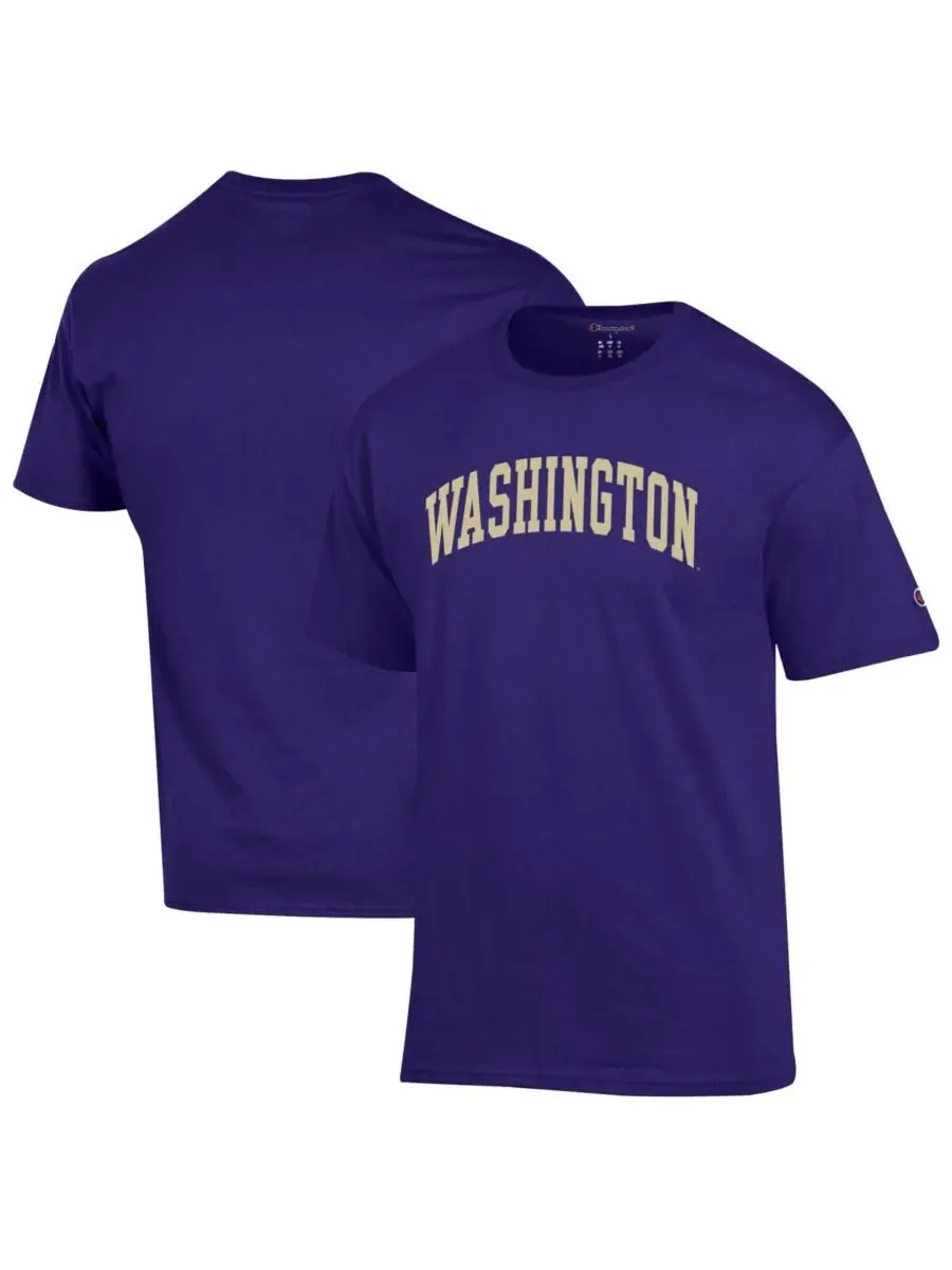 Champion Мужская фиолетовая базовая футболка Washington Huskies с арочным верхом