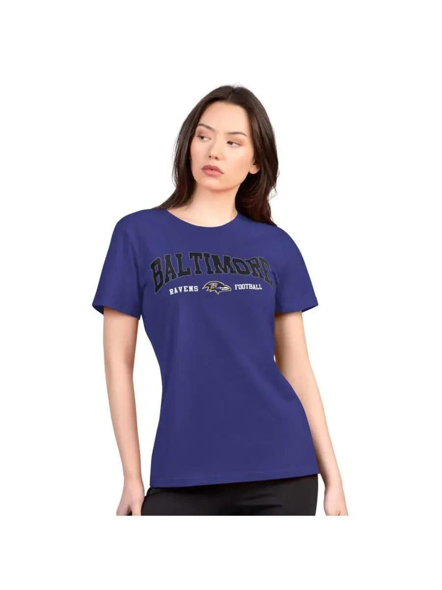 G-III 4Her by Carl Banks Женская фиолетовая футболка Baltimore Ravens Super-Slim Lightweight