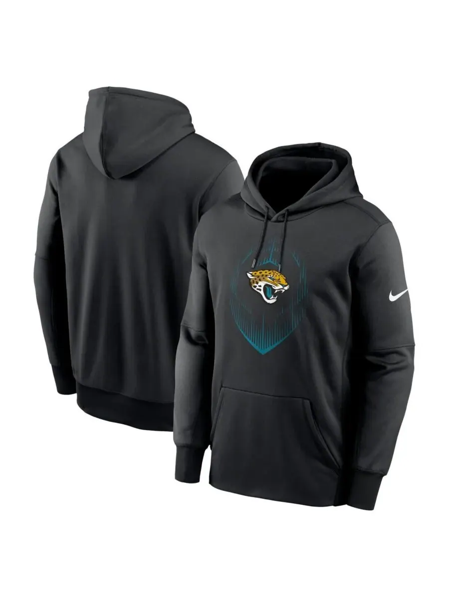 Nike Мужская черная толстовка с капюшоном Jacksonville Jaguars Icon Performance