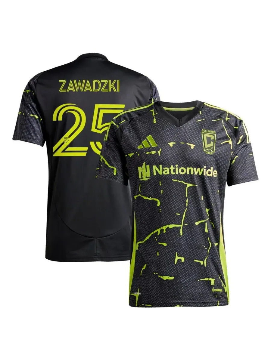 Adidas Мужская черная футболка-реплика Шона Завадзки из коллекции Columbus Crew 2025 The Goosebumps