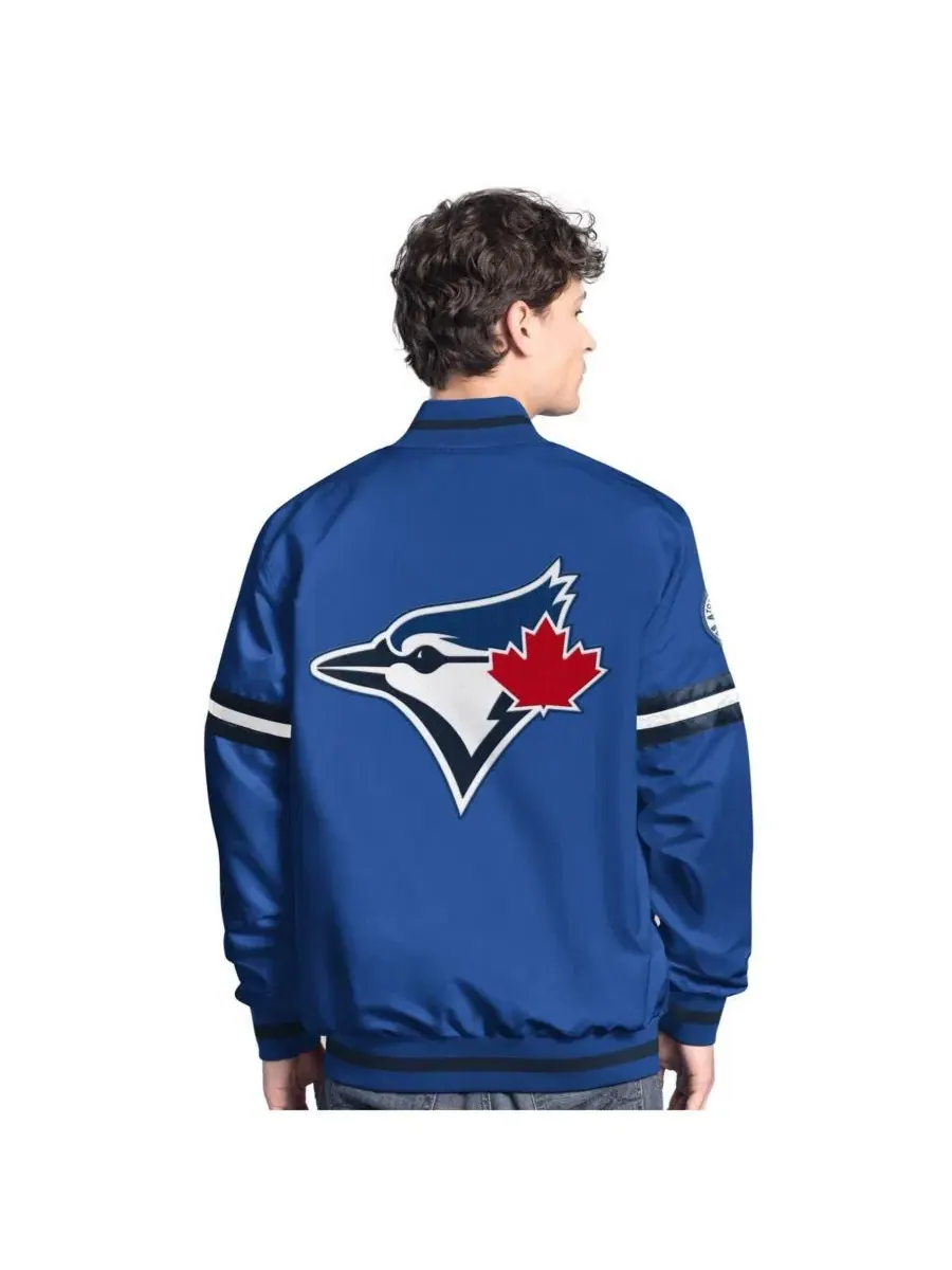 Мужская куртка-бомбер Royal Toronto Blue Jays Scout с застежкой на кнопках Starter — изображение 2 из 2, королевский