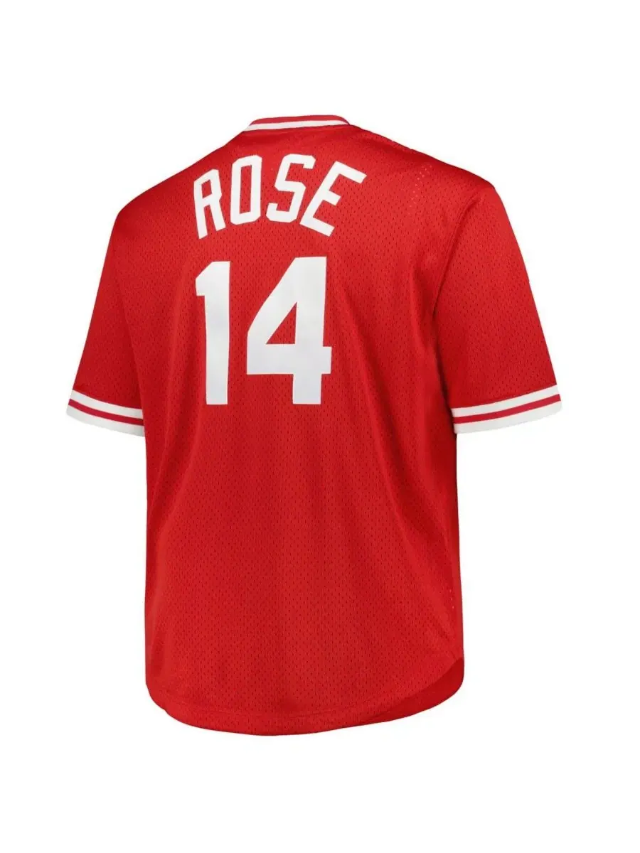 Мужская сетчатая футболка-пуловер Pete Rose Red Cincinnati Reds 1984 Cooperstown Collection — изображение 3 из 3, красный