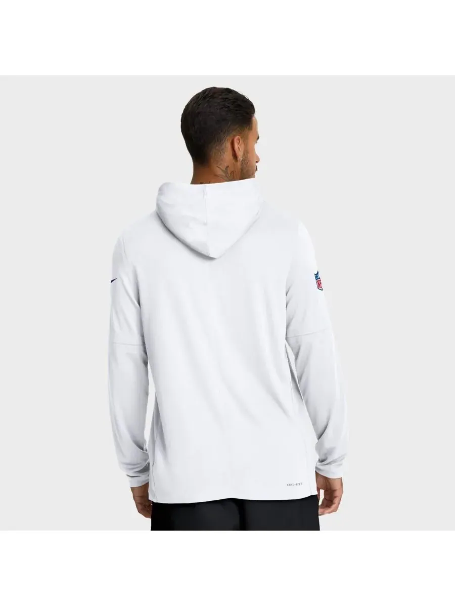 Nike Мужская белая толстовка с длинными рукавами Minnesota Vikings Sideline Pure Fury Performance — изображение 2 из 5, белый