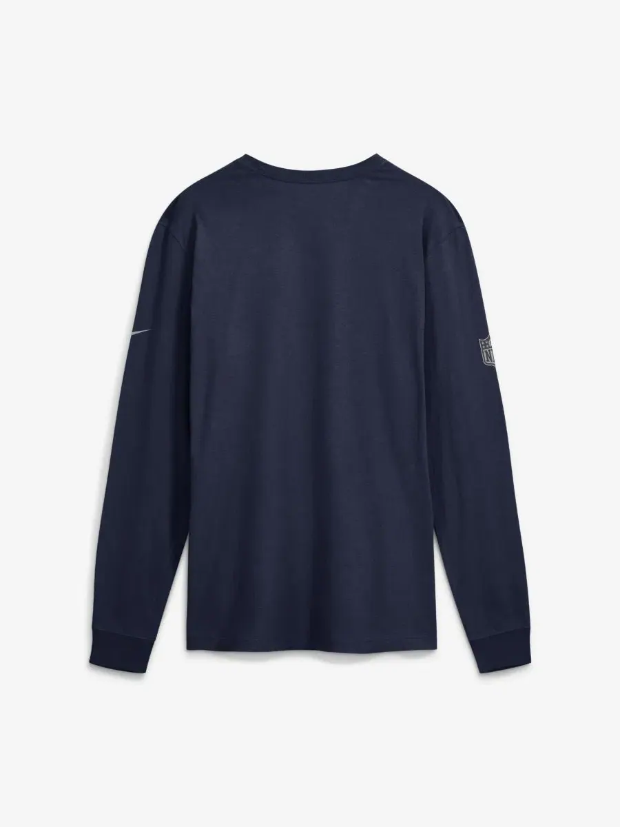 Мужская футболка с длинным рукавом с принтом Sideline Bold Arch Star Dri-FIT Nike — изображение 2 из 2, темно-синий