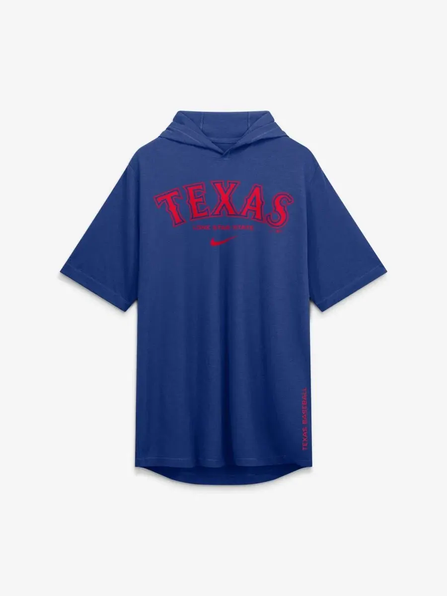 Худи-футболка с капюшоном Arched Wordmark Tri-Blend Nike — изображение 2 из 5, королевский