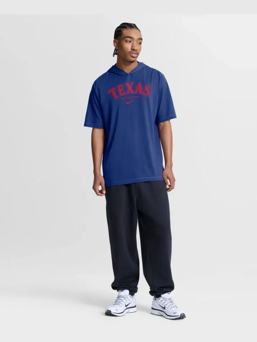 Худи-футболка с капюшоном Arched Wordmark Tri-Blend Nike — изображение 5 из 5, королевский
