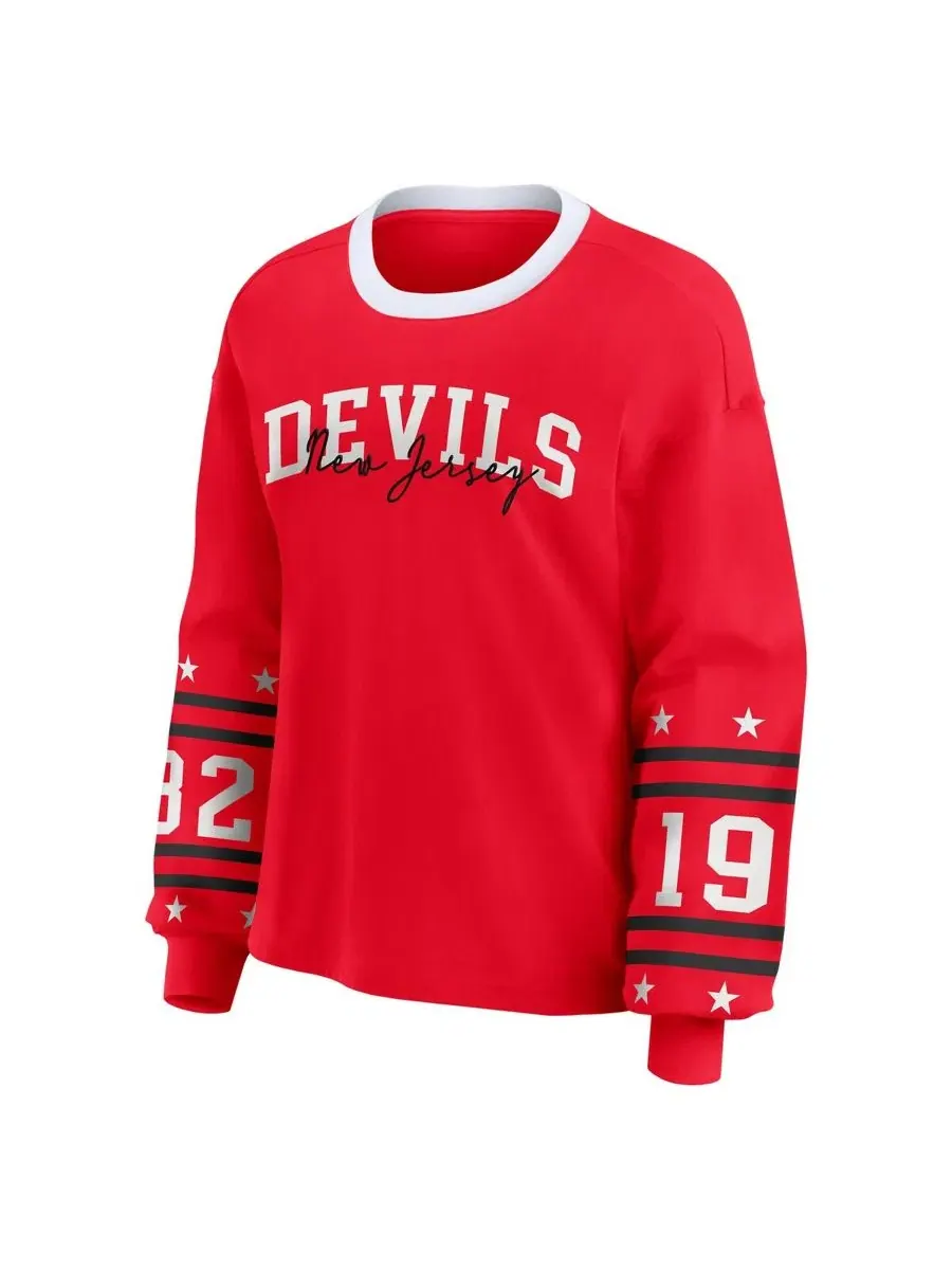 Футболка с длинным рукавом New Jersey Devils WEAR by Erin Andrews — изображение 2 из 5, красный