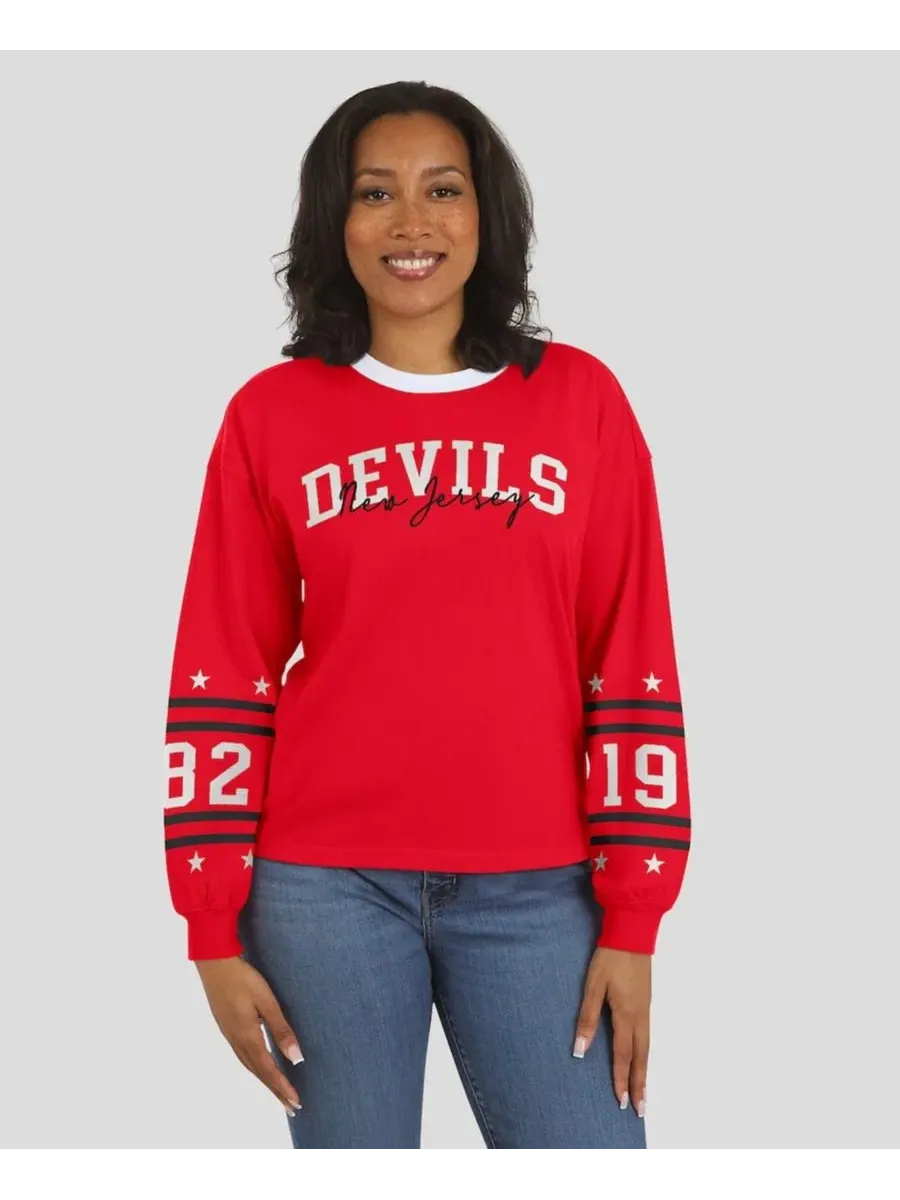 Футболка с длинным рукавом New Jersey Devils WEAR by Erin Andrews — изображение 4 из 5, красный