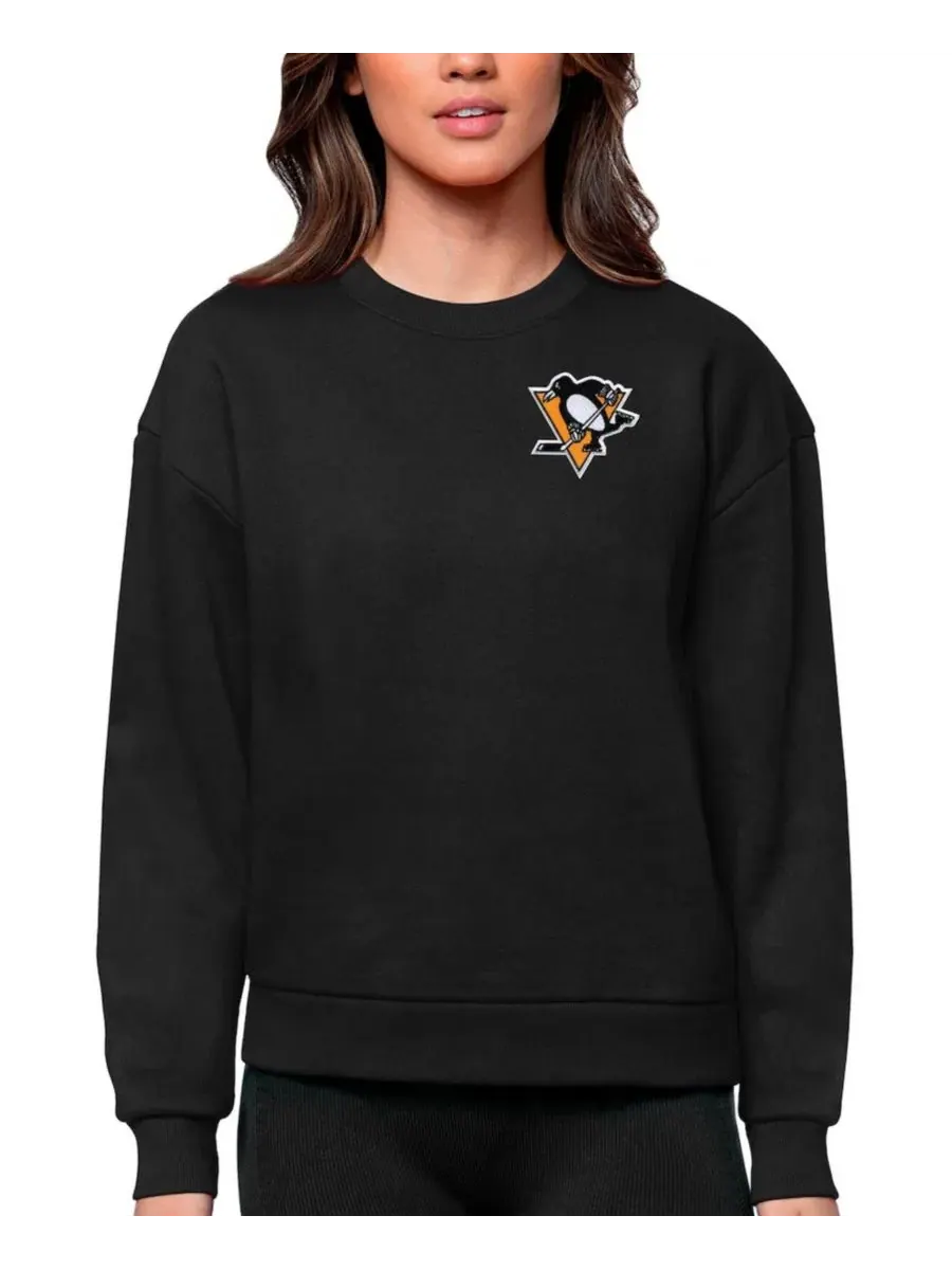 Женский свитшот с вышивкой Pittsburgh Penguins Antigua