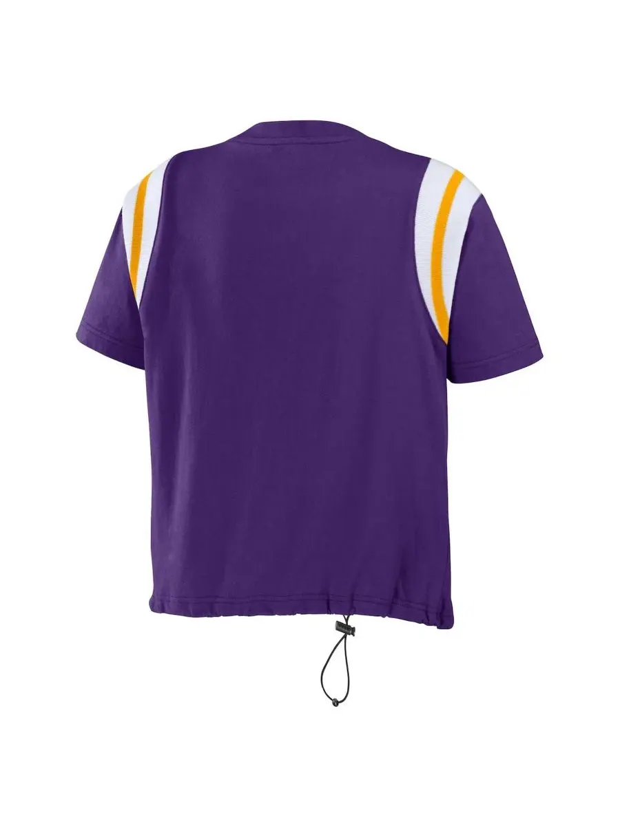 Футболка женская с принтом Minnesota Vikings WEAR by Erin Andrews — изображение 3 из 3, фиолетовый