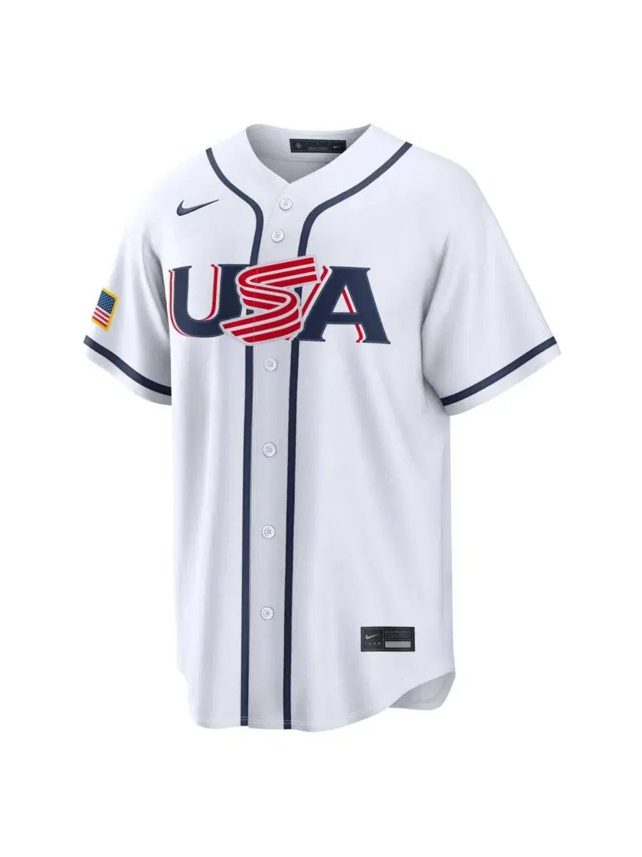 Джерси домашнее Cal Raleigh White USA Baseball 2026 World Baseball Classic Stadium Jersey Nike — изображение 3 из 3, белый