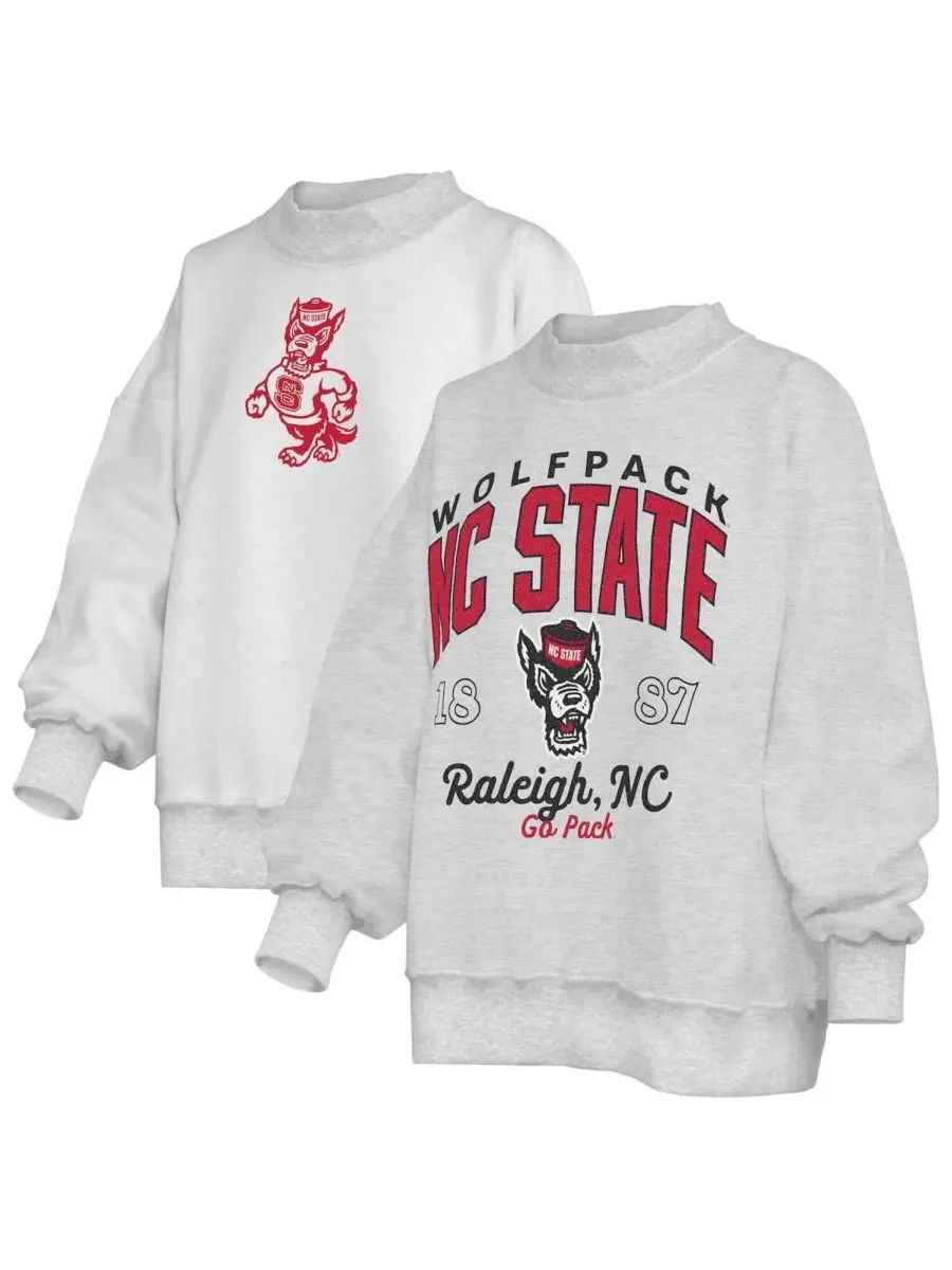 Свитшот двухсторонний с флисовой подкладкой NC State Wolfpack Pressbox