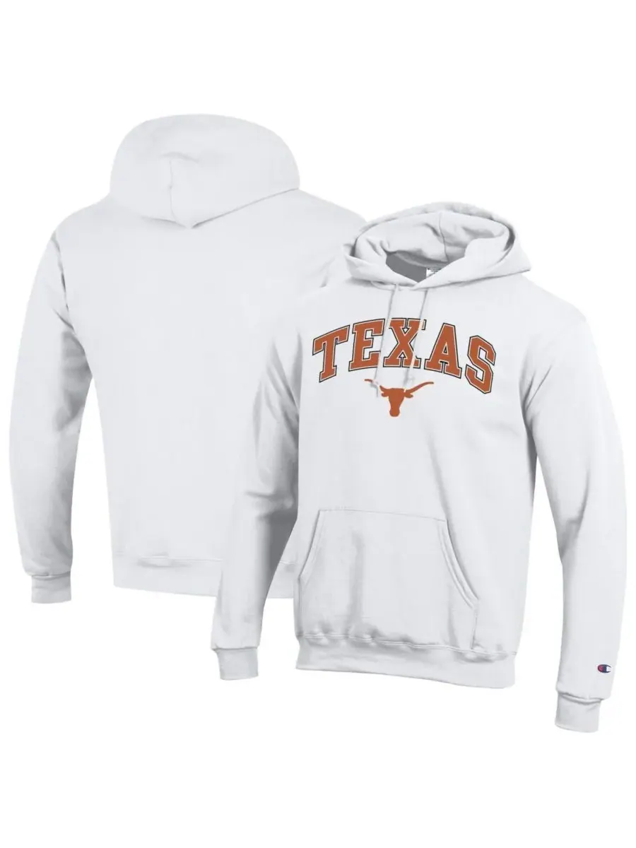 Champion Мужская белая толстовка с капюшоном и аркой с логотипом команды Texas Longhorns