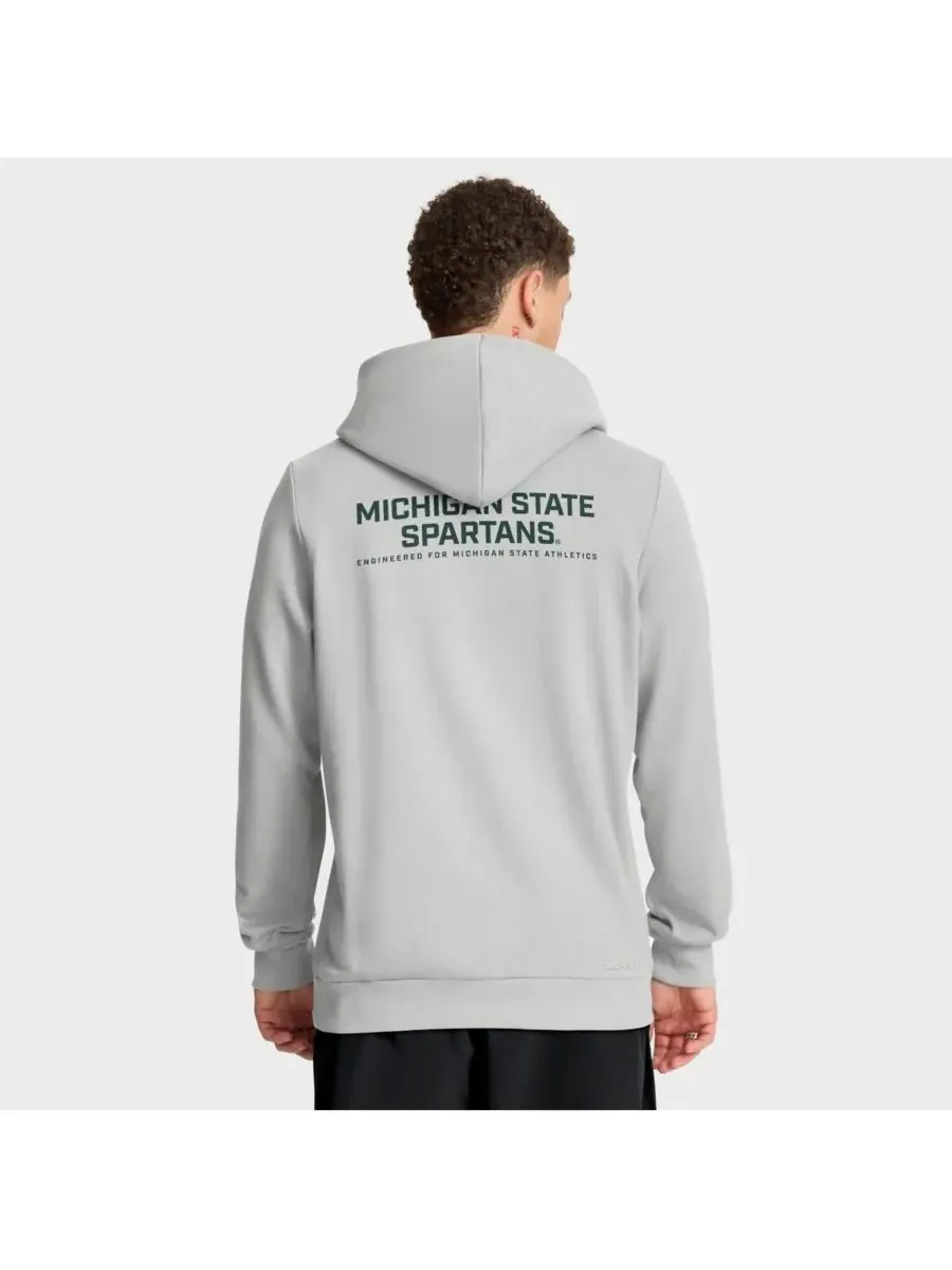 Nike Мужская серая толстовка на молнии Michigan State Spartans 2025 Sideline Standard Issue Dri-FIT — изображение 4 из 5