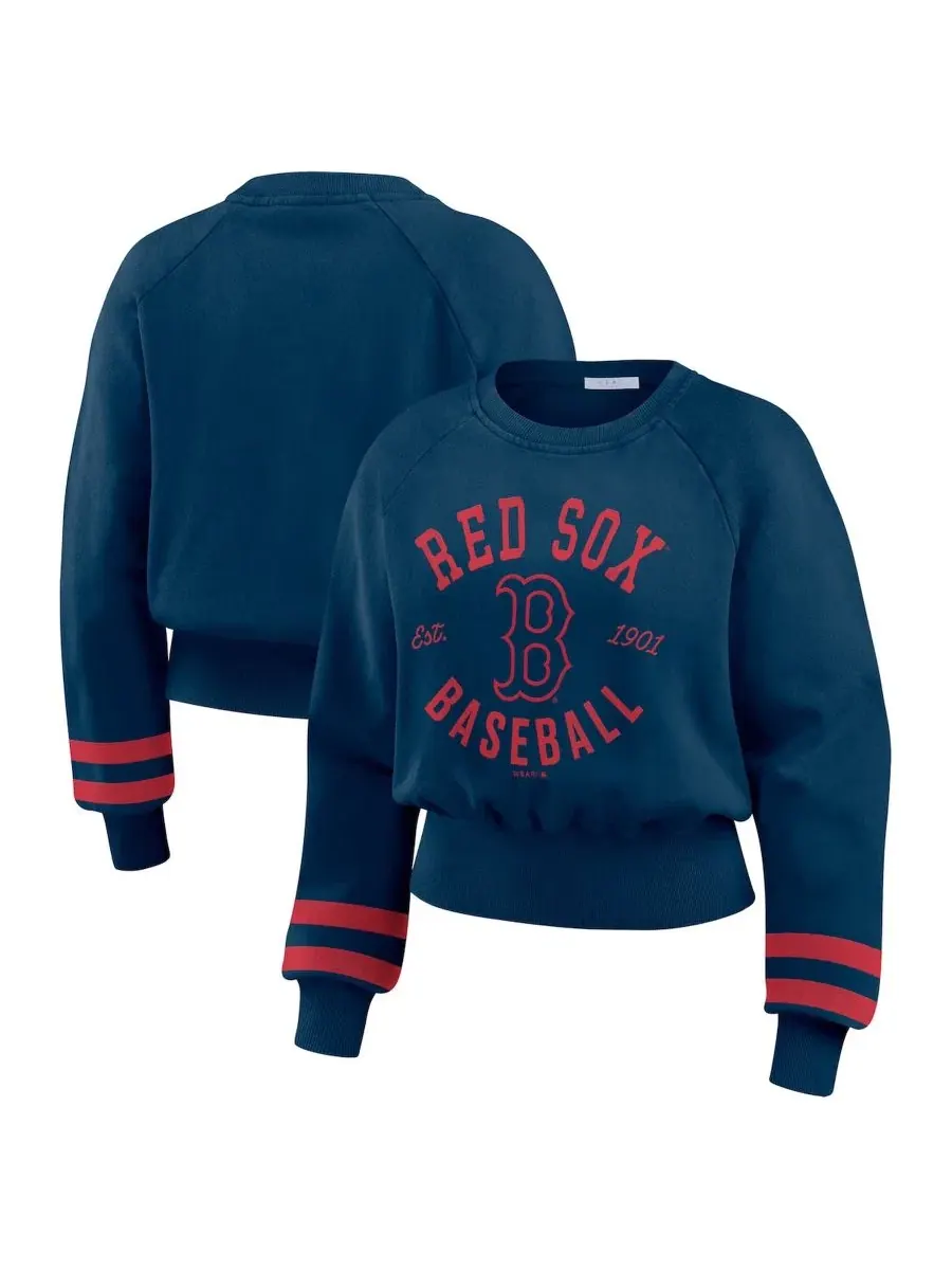 Женский свитшот-кроп с принтом WEAR by Erin Andrews Boston Red Sox
