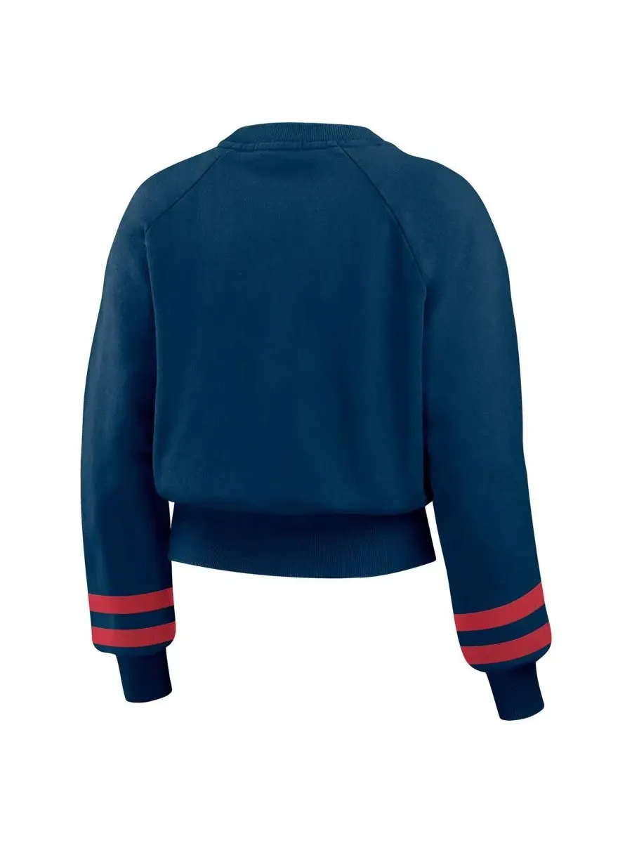 Женский свитшот-кроп с принтом WEAR by Erin Andrews Boston Red Sox — изображение 3 из 4, темно-синий