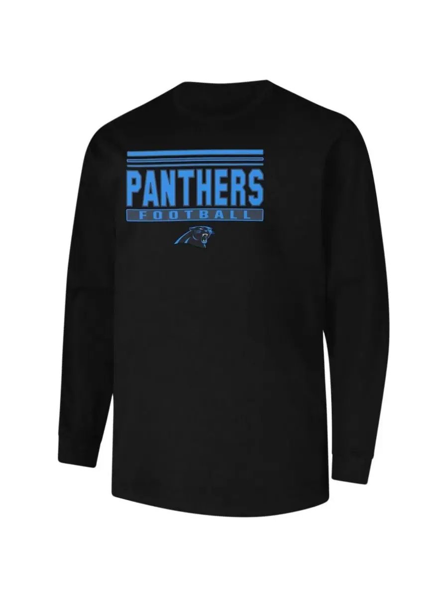 Футболка с длинным рукавом с принтом Carolina Panthers Fanatics — изображение 3 из 3, черный