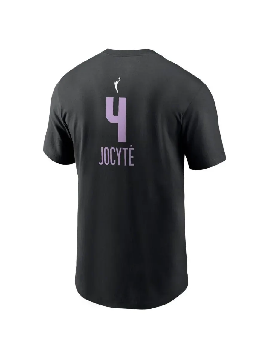 Nike Мужская и женская футболка Juste Jocyte Black Golden State Valkyries с именем и номером — изображение 3 из 3, черный