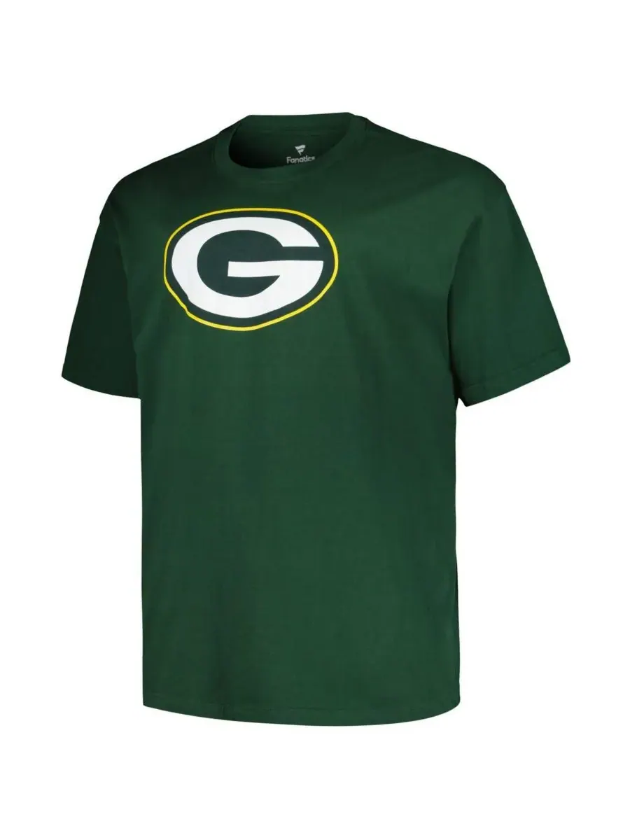Fanatics Мужская футболка Jordan Love Green Green Bay Packers большого размера с именем и номером — изображение 3 из 3
