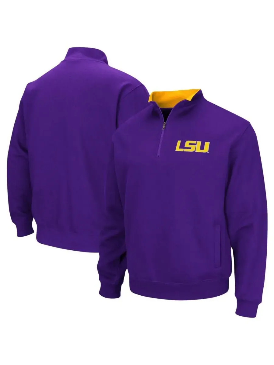Colosseum Мужская фиолетовая куртка LSU Tigers Tortugas большого размера на молнии
