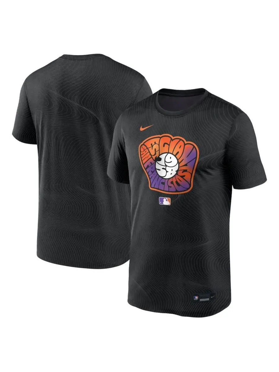 Nike Мужская черная футболка San Francisco Giants 2025 City Connect Authentic Collection Legend