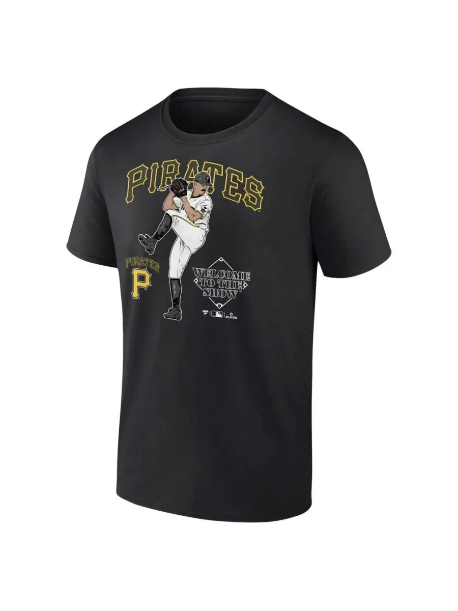 Fanatics Mto Label Мужская черная футболка Paul Skenes "Pittsburgh Pirates" "Welcome To The Show" — изображение 2 из 4