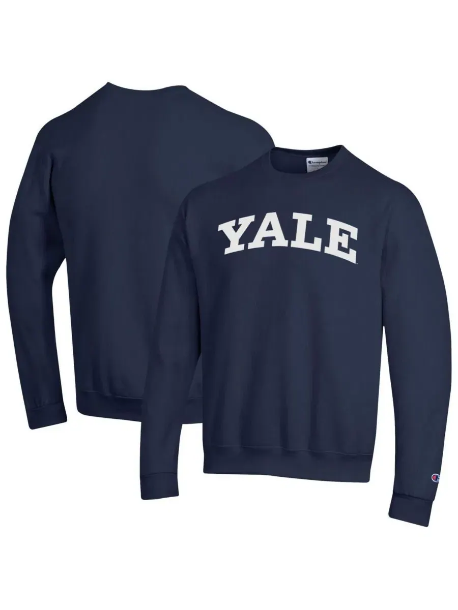 Мужская темно-синяя флисовая толстовка Yale Bulldogs Basic Arch Champion