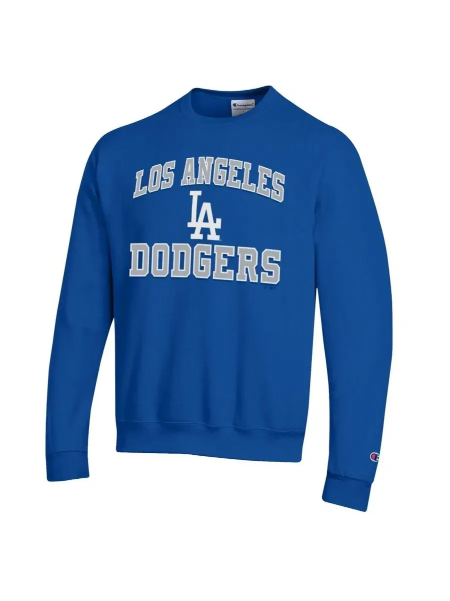 Мужская толстовка Royal Los Angeles Dodgers Heart Soul Powerblend Champion — изображение 3 из 3, королевский